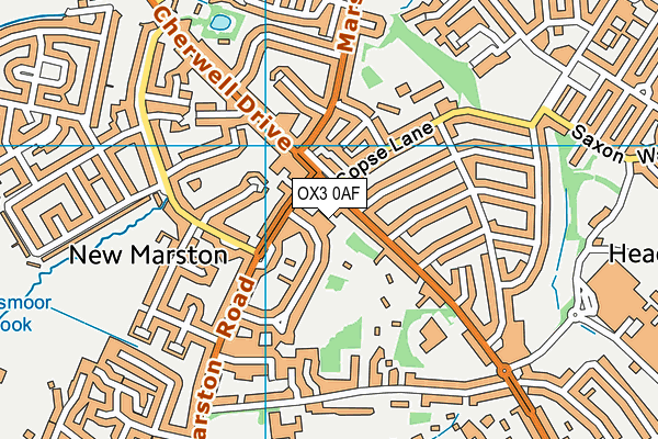 OX3 0AF map - OS VectorMap District (Ordnance Survey)