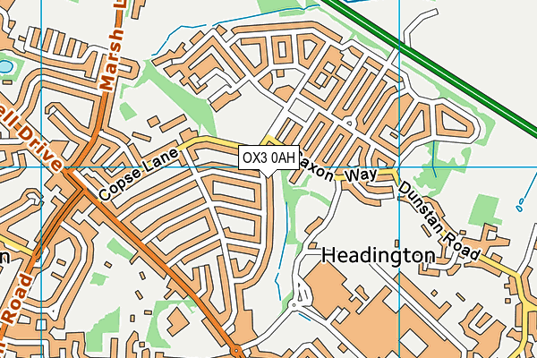 OX3 0AH map - OS VectorMap District (Ordnance Survey)