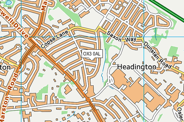 OX3 0AL map - OS VectorMap District (Ordnance Survey)