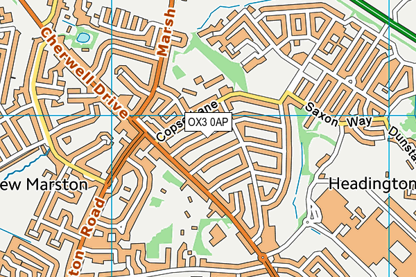 OX3 0AP map - OS VectorMap District (Ordnance Survey)