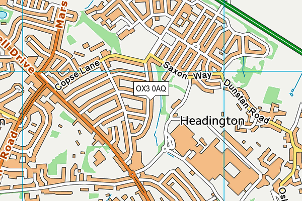 OX3 0AQ map - OS VectorMap District (Ordnance Survey)