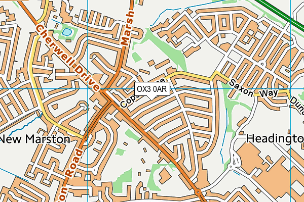 OX3 0AR map - OS VectorMap District (Ordnance Survey)