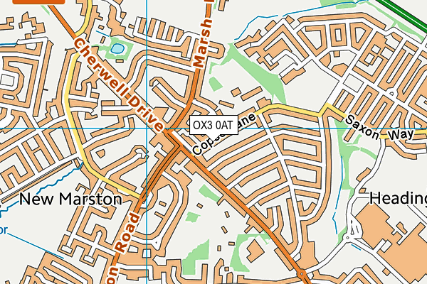 OX3 0AT map - OS VectorMap District (Ordnance Survey)