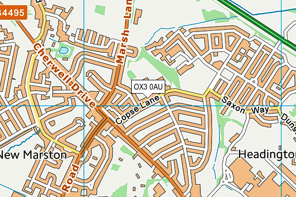 OX3 0AU map - OS VectorMap District (Ordnance Survey)