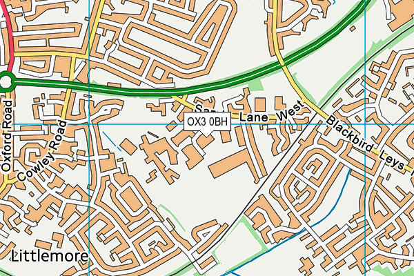 OX3 0BH map - OS VectorMap District (Ordnance Survey)