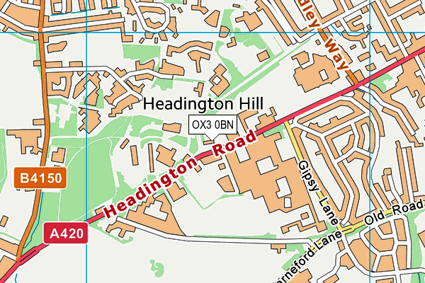 OX3 0BN map - OS VectorMap District (Ordnance Survey)