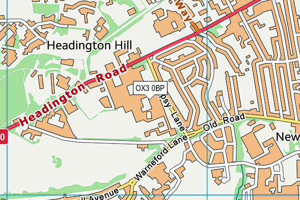 Oxford Brookes University map (OX3 0BP) - OS VectorMap District (Ordnance Survey)
