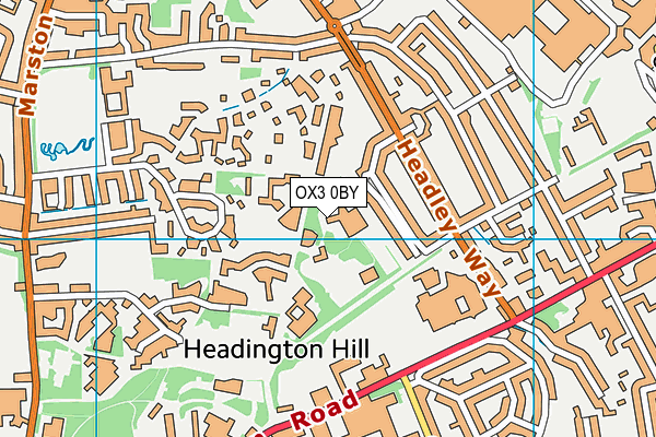 OX3 0BY map - OS VectorMap District (Ordnance Survey)