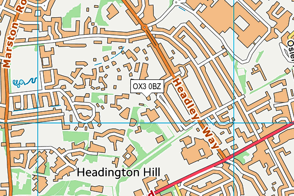OX3 0BZ map - OS VectorMap District (Ordnance Survey)