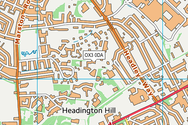 OX3 0DA map - OS VectorMap District (Ordnance Survey)