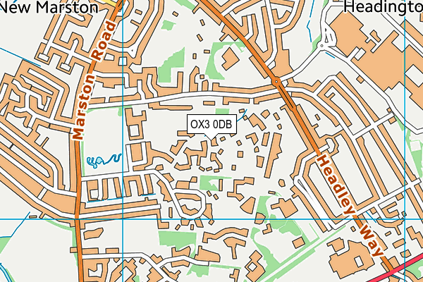 OX3 0DB map - OS VectorMap District (Ordnance Survey)