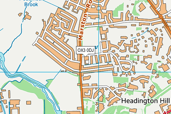 OX3 0DJ map - OS VectorMap District (Ordnance Survey)