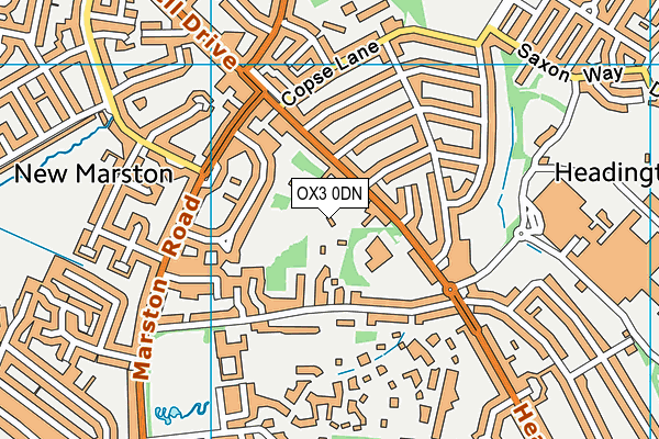 OX3 0DN map - OS VectorMap District (Ordnance Survey)