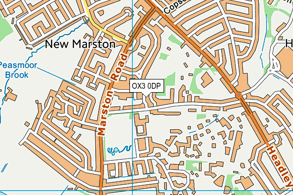 OX3 0DP map - OS VectorMap District (Ordnance Survey)