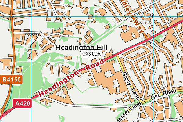 OX3 0DR map - OS VectorMap District (Ordnance Survey)