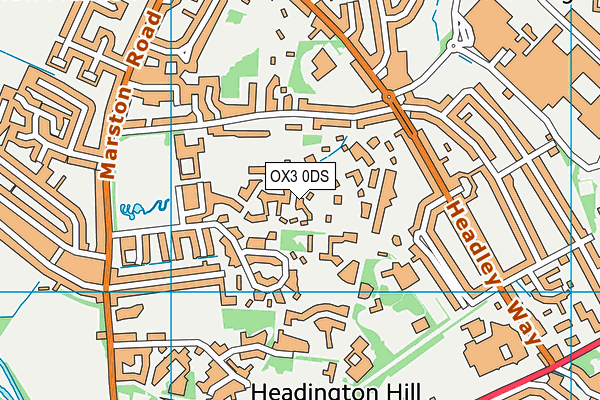 OX3 0DS map - OS VectorMap District (Ordnance Survey)