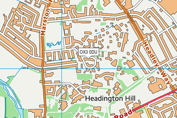 OX3 0DU map - OS VectorMap District (Ordnance Survey)