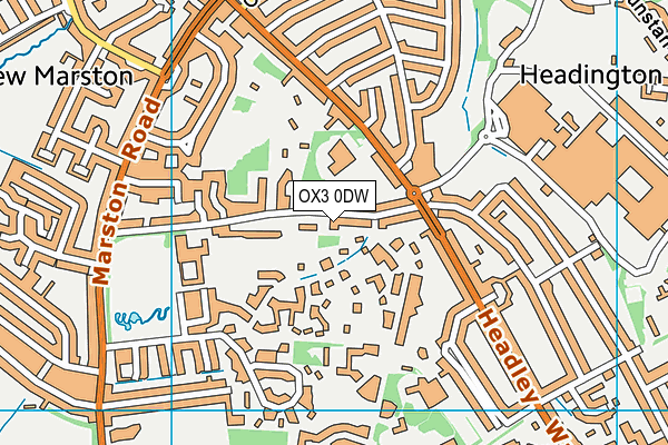 OX3 0DW map - OS VectorMap District (Ordnance Survey)