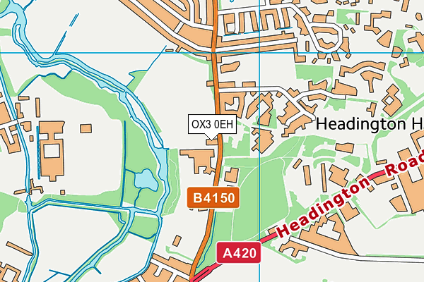 OX3 0EH map - OS VectorMap District (Ordnance Survey)