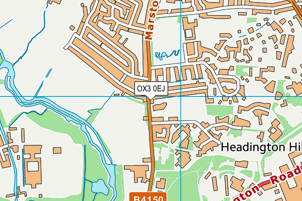 OX3 0EJ map - OS VectorMap District (Ordnance Survey)