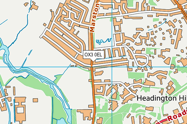 OX3 0EL map - OS VectorMap District (Ordnance Survey)