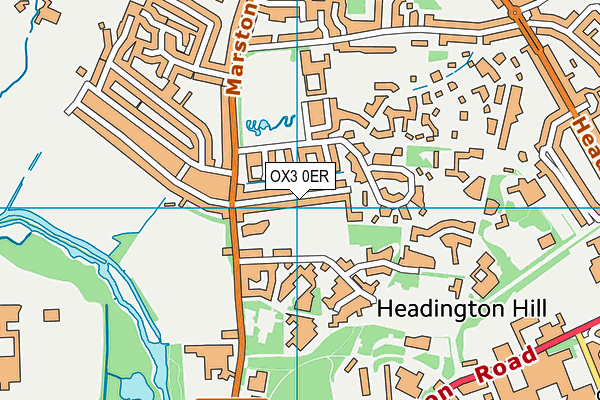 OX3 0ER map - OS VectorMap District (Ordnance Survey)