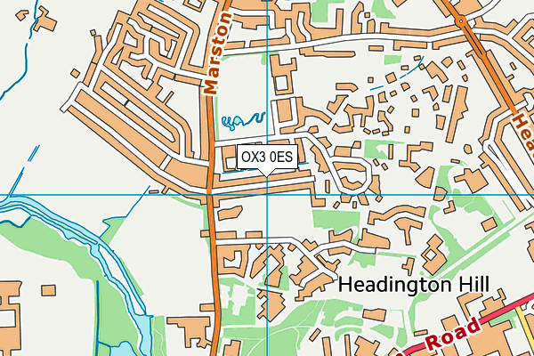 OX3 0ES map - OS VectorMap District (Ordnance Survey)