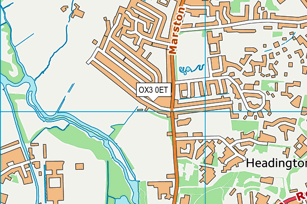 OX3 0ET map - OS VectorMap District (Ordnance Survey)