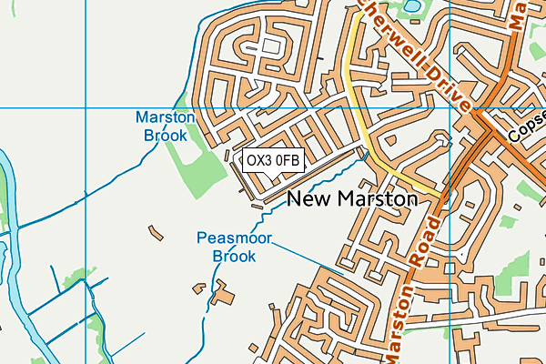 OX3 0FB map - OS VectorMap District (Ordnance Survey)