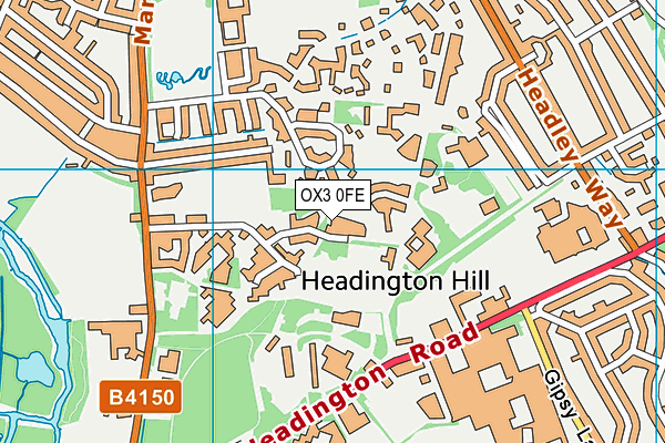 OX3 0FE map - OS VectorMap District (Ordnance Survey)