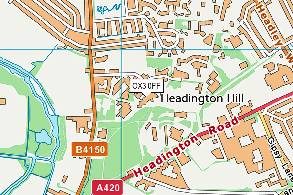 OX3 0FF map - OS VectorMap District (Ordnance Survey)