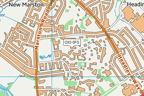 OX3 0FG map - OS VectorMap District (Ordnance Survey)