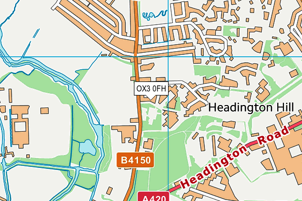 OX3 0FH map - OS VectorMap District (Ordnance Survey)