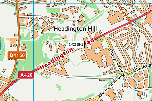 OX3 0FJ map - OS VectorMap District (Ordnance Survey)