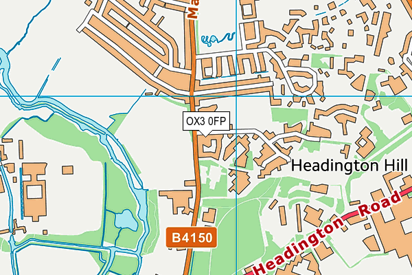 OX3 0FP map - OS VectorMap District (Ordnance Survey)