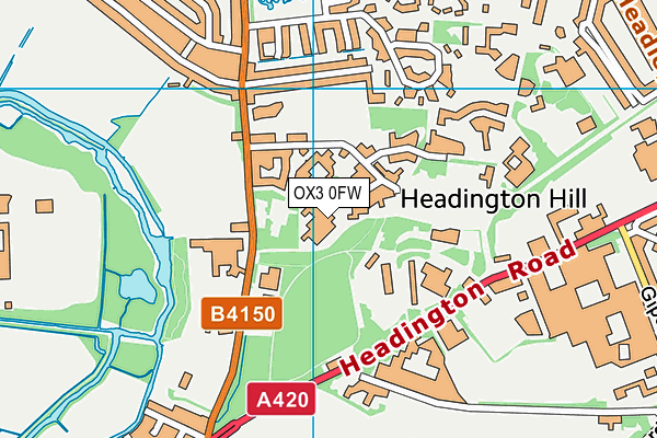 OX3 0FW map - OS VectorMap District (Ordnance Survey)