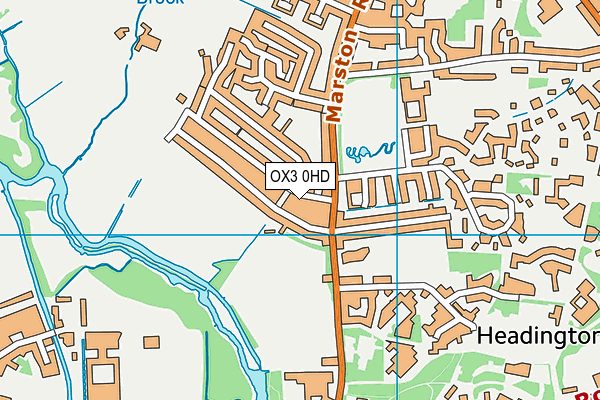 OX3 0HD map - OS VectorMap District (Ordnance Survey)