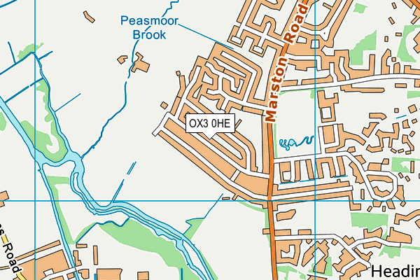 OX3 0HE map - OS VectorMap District (Ordnance Survey)