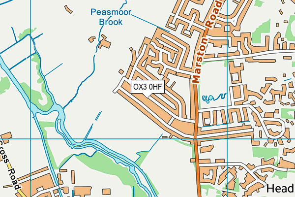 OX3 0HF map - OS VectorMap District (Ordnance Survey)