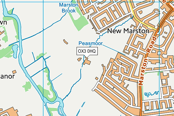 Hertford College Sports Ground map (OX3 0HQ) - OS VectorMap District (Ordnance Survey)