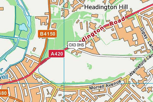 OX3 0HS map - OS VectorMap District (Ordnance Survey)