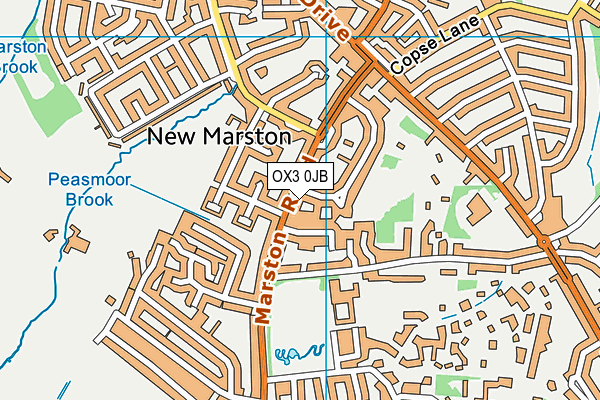 OX3 0JB map - OS VectorMap District (Ordnance Survey)