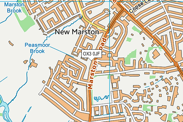 OX3 0JF map - OS VectorMap District (Ordnance Survey)