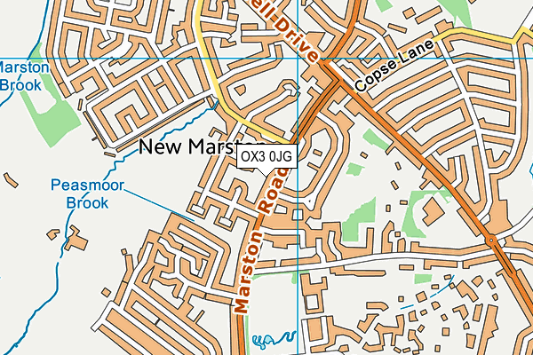 OX3 0JG map - OS VectorMap District (Ordnance Survey)