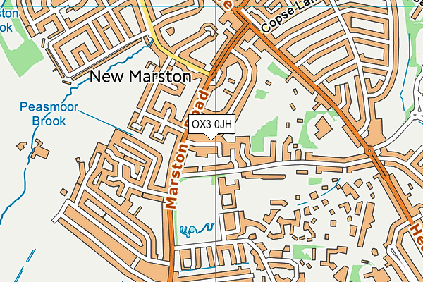 OX3 0JH map - OS VectorMap District (Ordnance Survey)