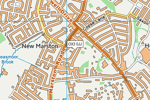 OX3 0JJ map - OS VectorMap District (Ordnance Survey)