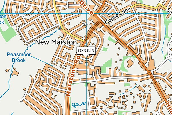 OX3 0JN map - OS VectorMap District (Ordnance Survey)