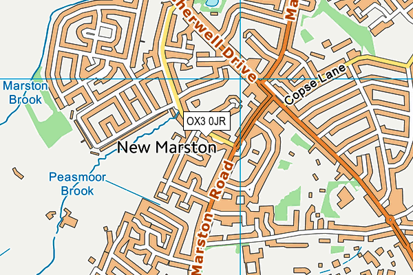 OX3 0JR map - OS VectorMap District (Ordnance Survey)