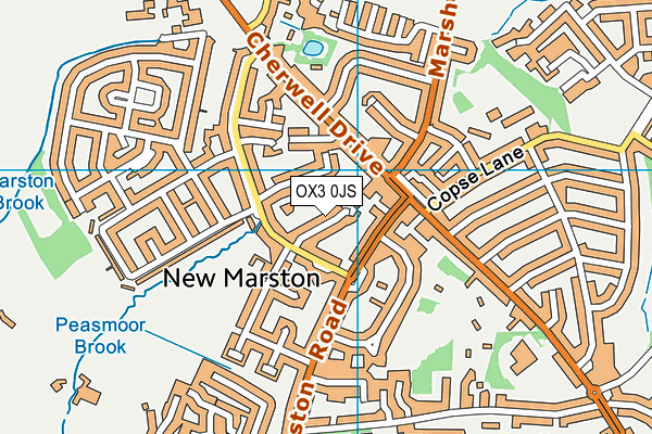 OX3 0JS map - OS VectorMap District (Ordnance Survey)