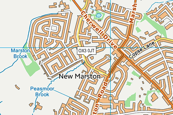 OX3 0JT map - OS VectorMap District (Ordnance Survey)